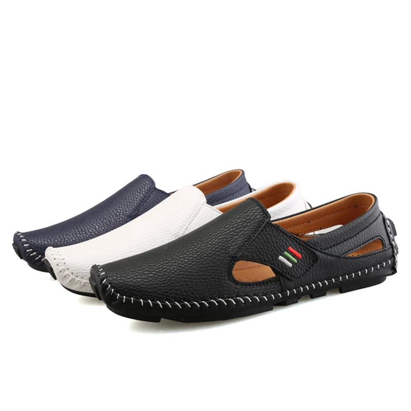 

ALCUBIEREE Breathable Moccasins Men Casual Slip-on Loafers Lightweight Boat Shoes Adult Comfort Driving Shoes Big Size shoes 47