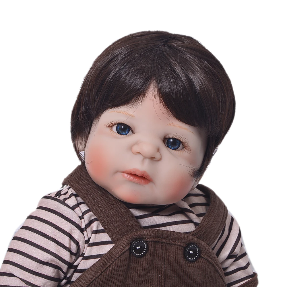 Модные 23 дюймовые реалистичные силиконовые куклы Boneca Reborns полностью виниловые