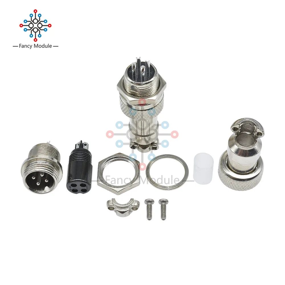1 комплект GX12 2/3/4/5/6/7Pin 12 мм авиационный штекер и гнездо винтовой резьбовые
