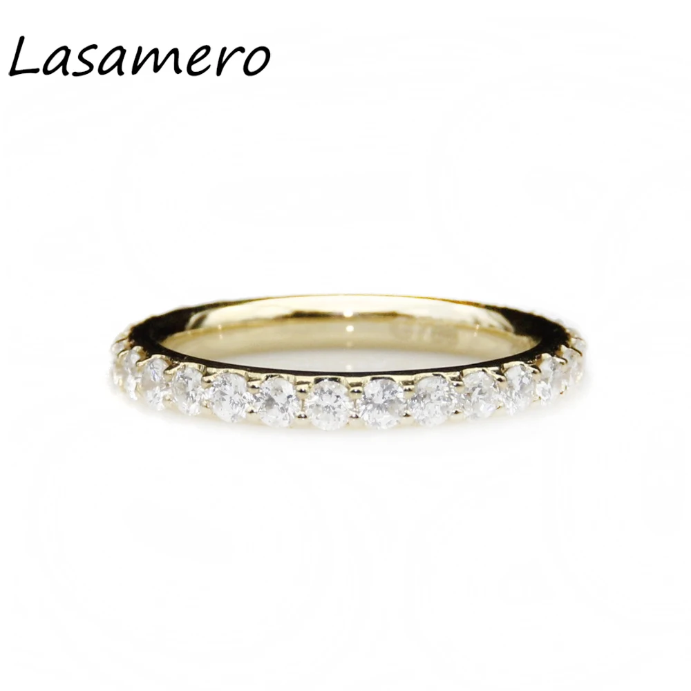 

Женское кольцо с бриллиантом LASAMERO, Золотое кольцо 18 К с сертификатом 0,97ct для помолвки и свадьбы