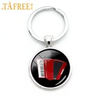 TAFREE винтажное элегантное красное кольцо-брелок гармошкой популярное женское украшение музыкант, музыка Поклонники подарок KC494