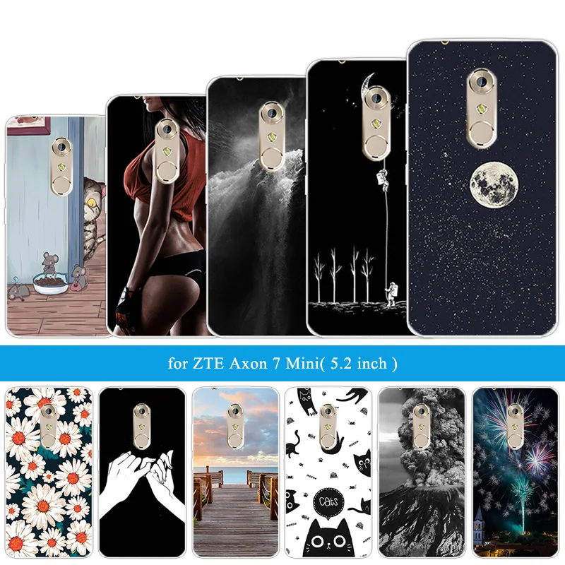 5 2 дюймовый чехол для ZTE Axon 7 Mini мягкие силиконовые чехлы телефонов Fundas защитный