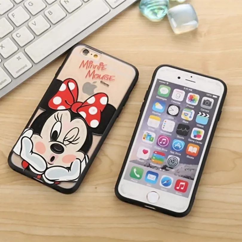 Чехол для Телефона iPhone 7 8 Микки Минни любовник задняя крышка защищает Коке iphone 6 S
