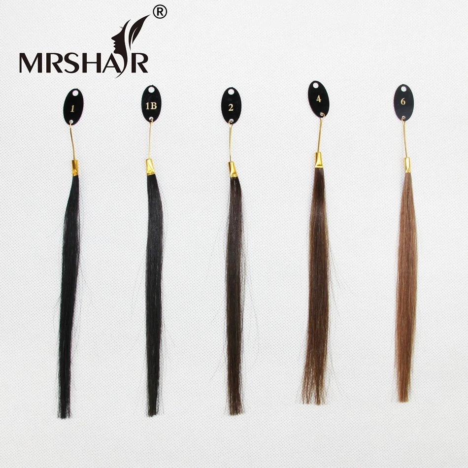 MRSHAIR цветные кольца remy волосы цвета 27 цветов доступны настоящие Remy человеческие волосы черный коричневый блонд Красный Розовый Фиолетовый Синий Бург