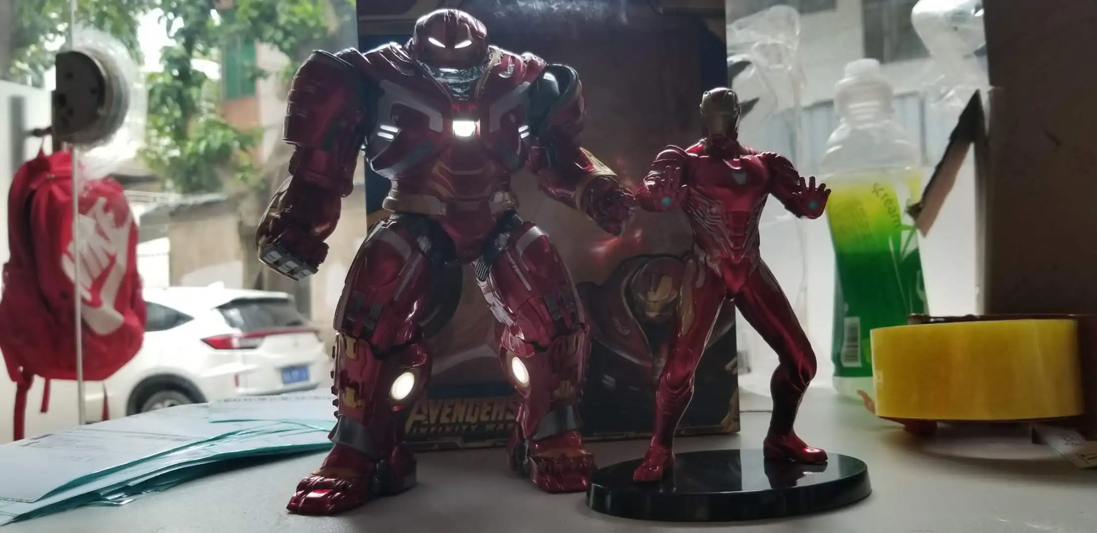 New Hot! 20CM Avengers 3 Infinity War Iron Man Hulkbuster MK44 Armor With LED Light PVC Figure Model Toys Collectible Gift Dolls | Игрушки и