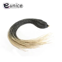 eunice crochet braid box braids long 30inch high temperature synthetic hair for braiding black burgundy blond brown crochet hair