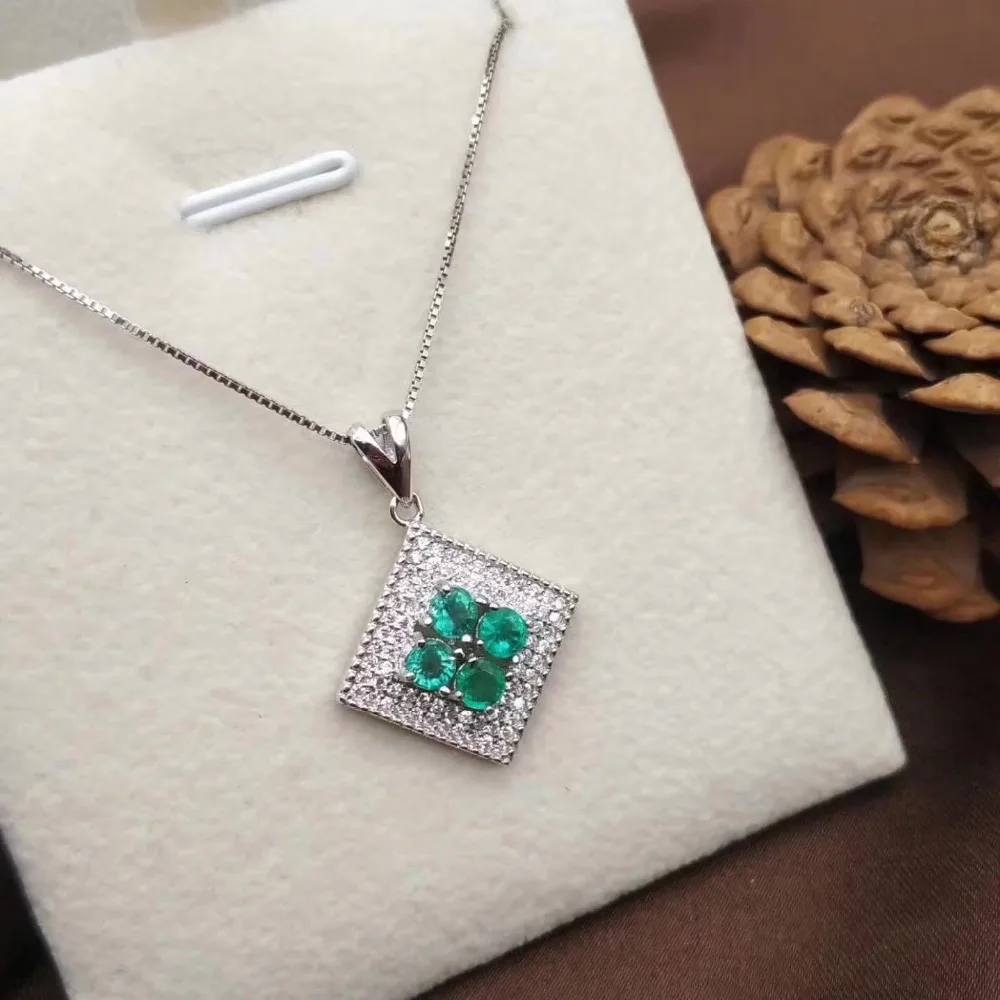 Женские Подвески с изумрудами Fidelity из серебра 925 пробы 3 5 мм ювелирные украшения