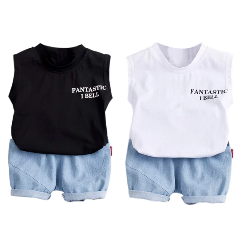Новое высокое качество 2 шт./компл. летняя одежда для маленьких мальчиков и