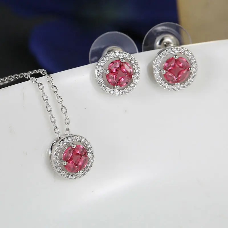 Свадебный комплект ювелирных изделий для невесты красивый ювелирный набор