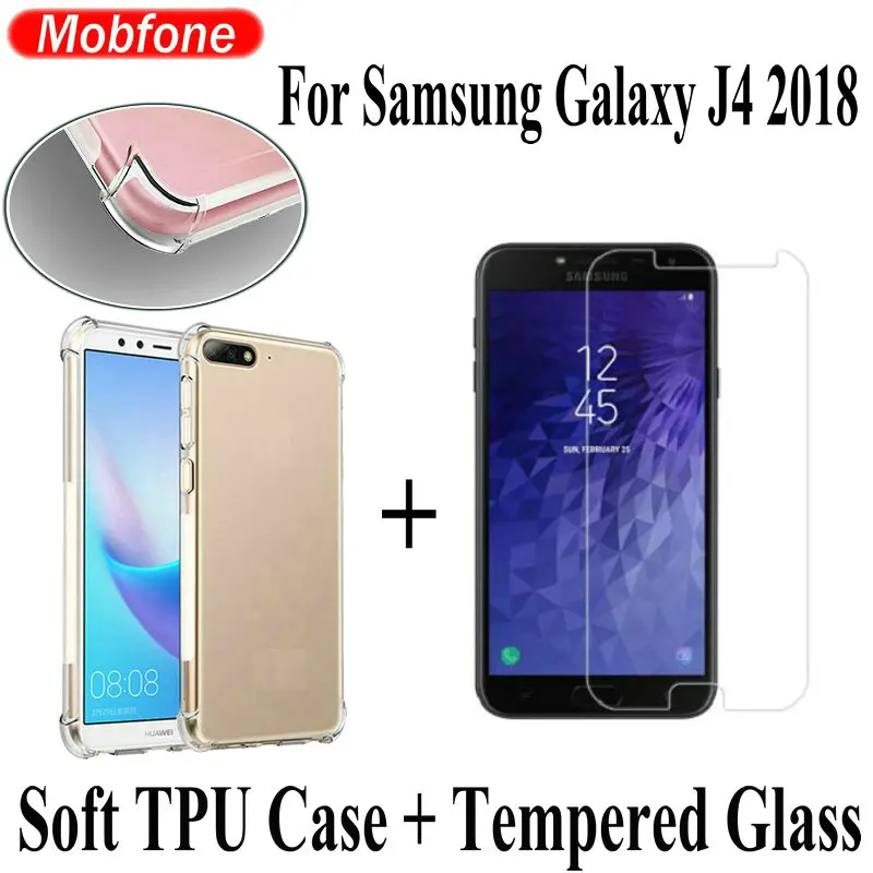 9 H плоские закаленное Стекло Экран протектор для samsung Galaxy J4 J400F противоударный