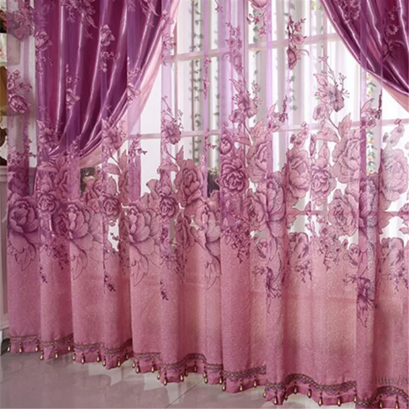 2018 Взрывные модели в европейском стиле роскошные тюлевые шторы с пионами для