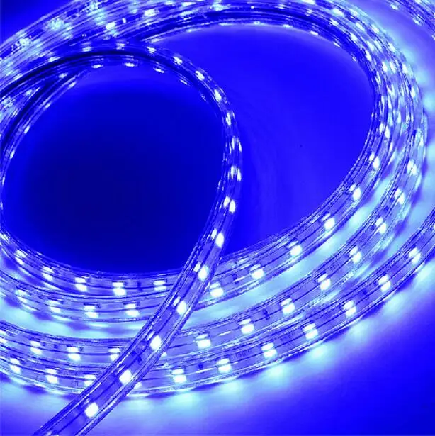 Супер яркость 3 чипа/светодиод 220 В гибкая 5050 110 rgb Светодиодная лента с
