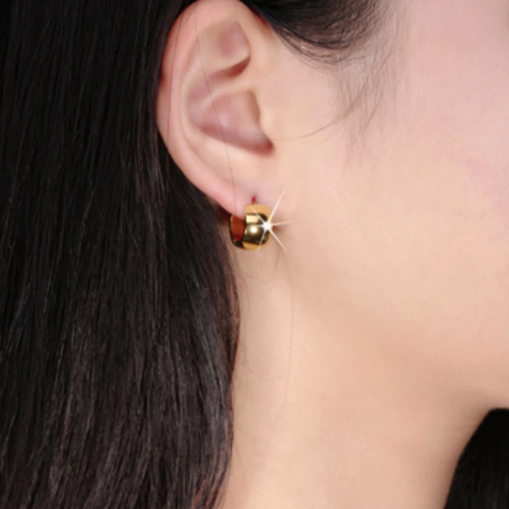 Простые лаконичные гладкие круглые серьги кольца из нержавеющей стали 7 мм для