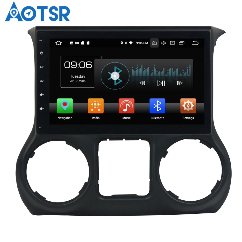 Aotsr Android 8 0 7 1 GPS навигация автомобильный DVD плеер для Jeep Wrangler 2011 2016 мультимедиа