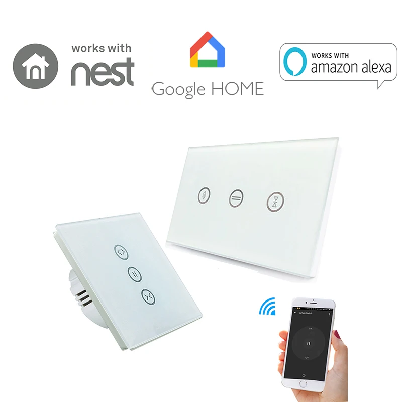 Умный настенный выключатель WiFi с помощью приложения или голосового управления