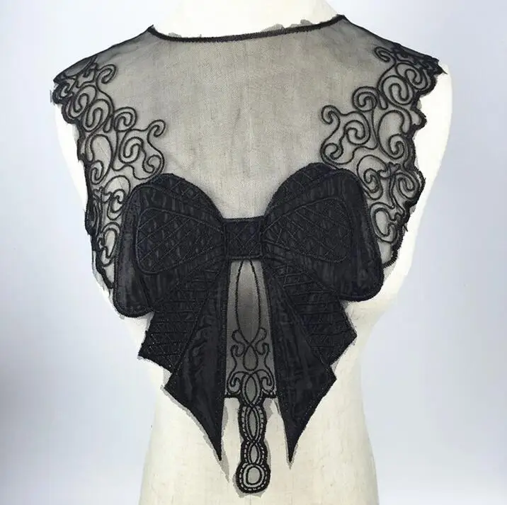 Кружевной воротник с бантом для рукоделия 1 шт. аксессуары одежды из ткани