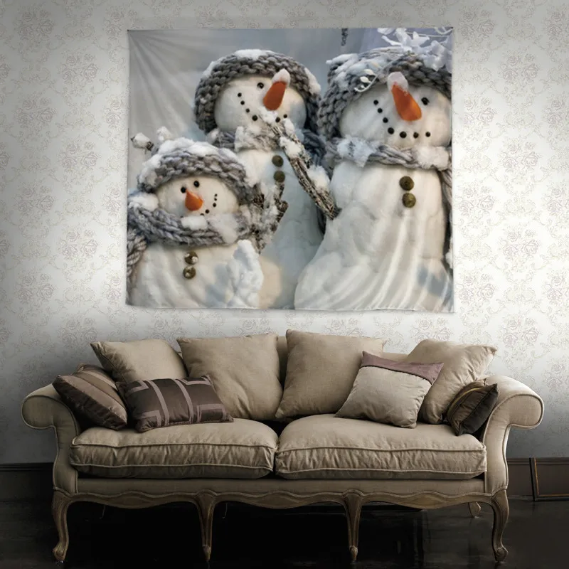 Рождественский настенный гобелен для снеговика новогодний из ткани украшение