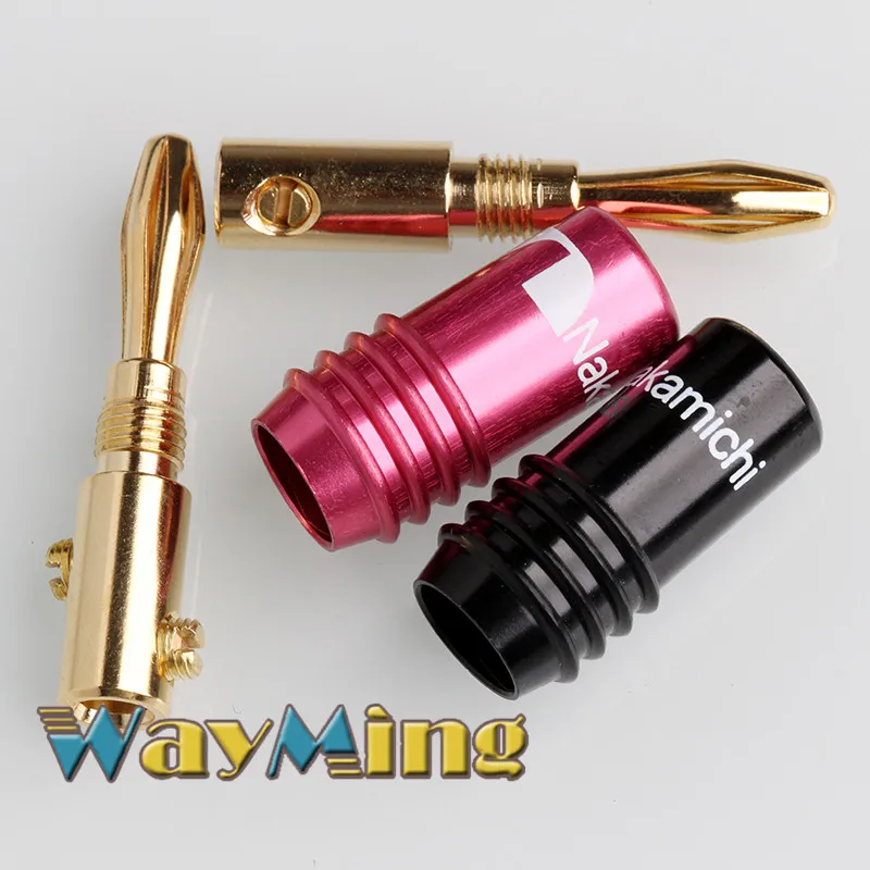 8 шт. банановый спикер кабель вилки 4 мм медь банан провода разъемы для HiFi