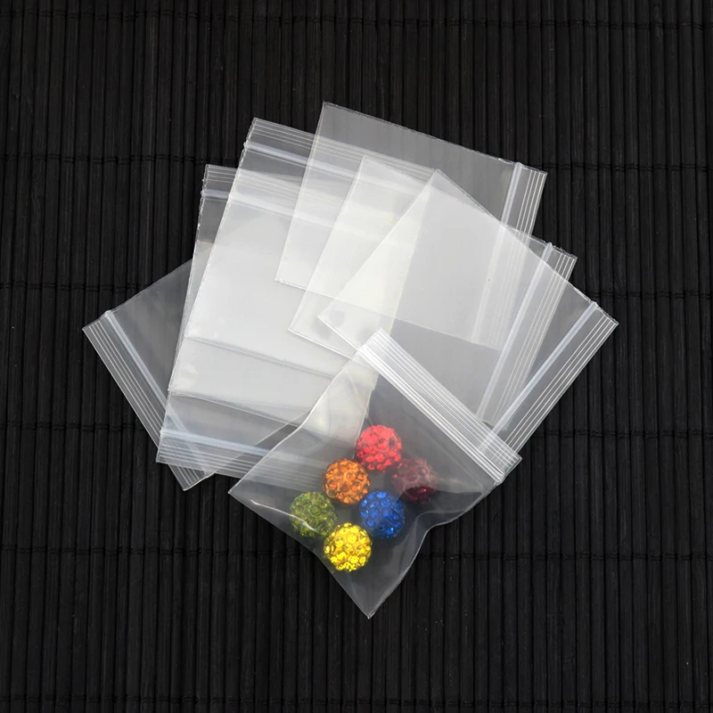 

3*4cm 0.2mm Thickness 300Pcs Transparent Food Phone Card Valve Hermetic Bag Zip Lock Plastic Gift Packaging Bags For Jewelry