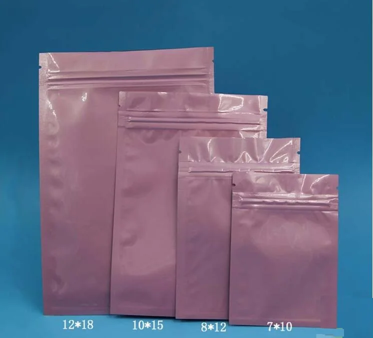 4 sizes 100pcs Colorful Aluminum foil ziplock bag food package self sealing with zipper mask powder pouch | Дом и сад