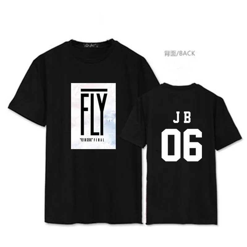 KPOP GOT7 FLY IN Сеульский альбом рубашки K-POP повседневная хлопковая одежда футболка