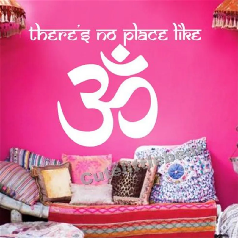 Om Shanti символ Hinduism виниловая наклейка на стену Yogs Namaste домашние украшения наклейки