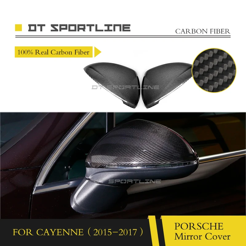 100% реальный углерод для Porsche Cayenne 958 Крышка зеркала из углеродного волокна