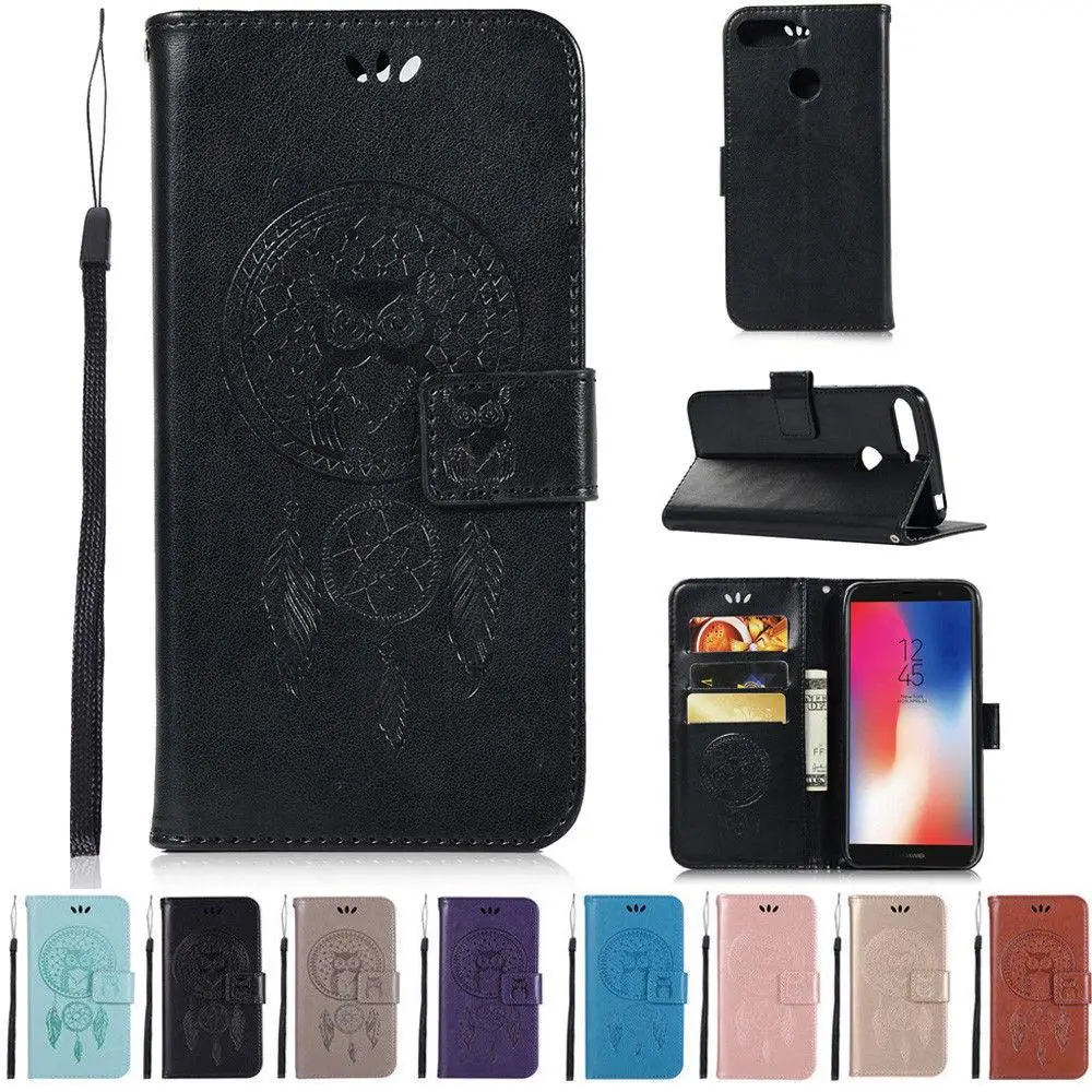Cover For Huawei Y5 / Y6 Y7 Y9 2018 Nova 2 Lite Honor 7A Owl Pattern Flip Wallet PU Leather Case Stand case | Мобильные телефоны и