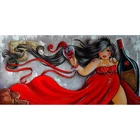 Алмазная 5D картина сделай сам с квадратными стразами, элегантная женская Алмазная вышивка, вышивка крестиком стразы, мозаика HYY