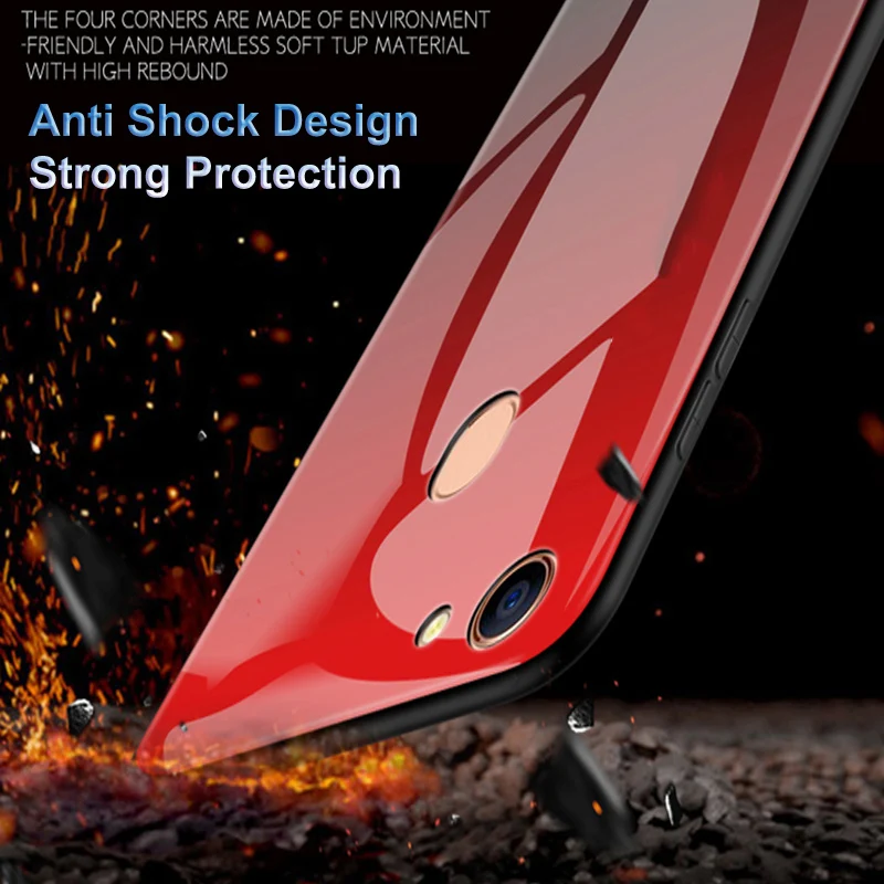 For OPPO F5 case F 5 6.0&quot Starry sky tempered Glass + TPU Edge Thin Hard Back Cover Youth F5Youth bumper cases | Мобильные