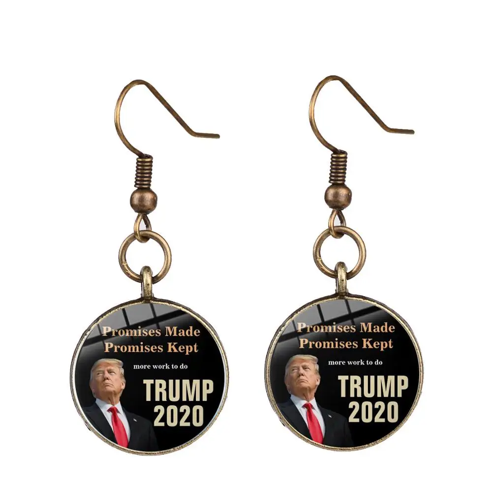 Серьги с американским флагом Трампом 2020 уникальный дизайн сохраняют Америку