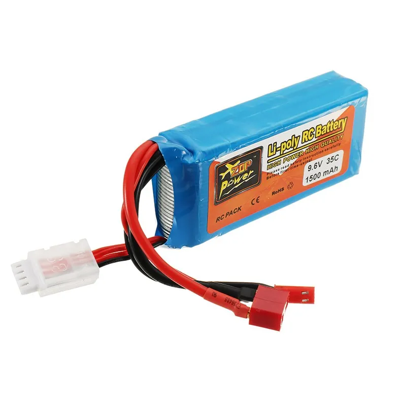 Перезаряжаемые lipo Батарея ZOP Мощность 9.6 В 1500 мАч 35C JST/T штекер | Игрушки и хобби