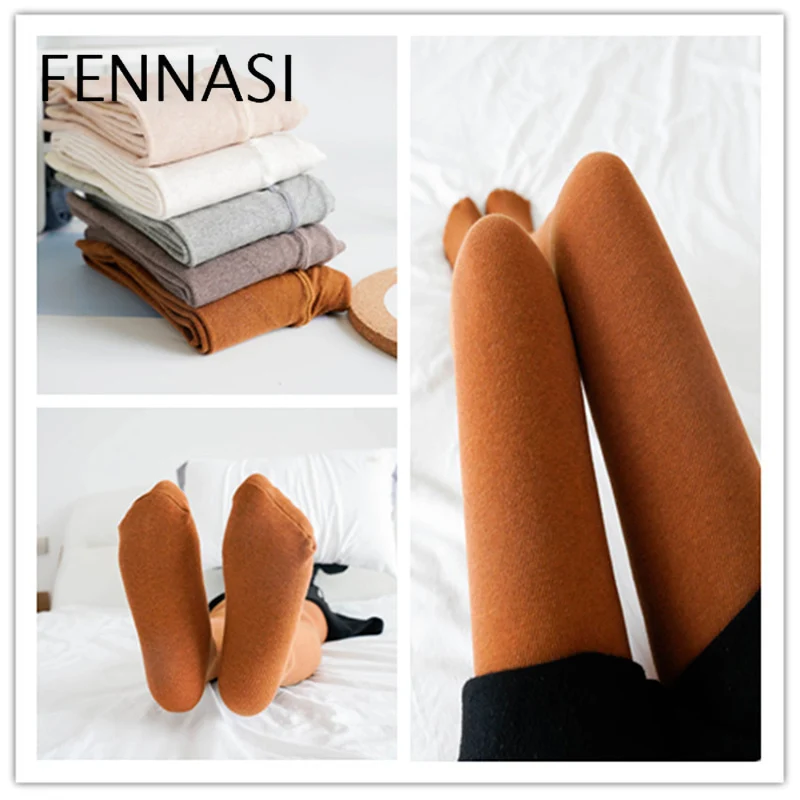 FENNASI женские сексуальные колготки Высокая талия Бесшовные зима Collants женское