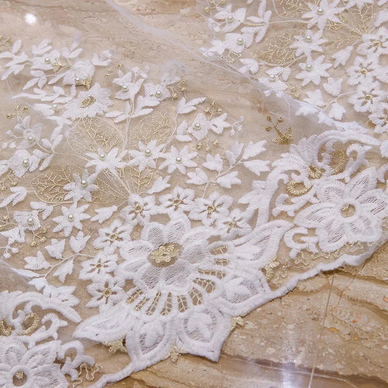 

2018 New Ivory 3M 3.5M Long Pearls Applique Edge Cathedral Wedding Veil Two-layer Bridal Veils With Comb Wedding Accessories