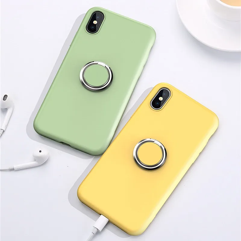 Жидкий силиконовый чехол для iPhone 7plus 6 6s 8 Plus Мягкий автомобильный Магнитный