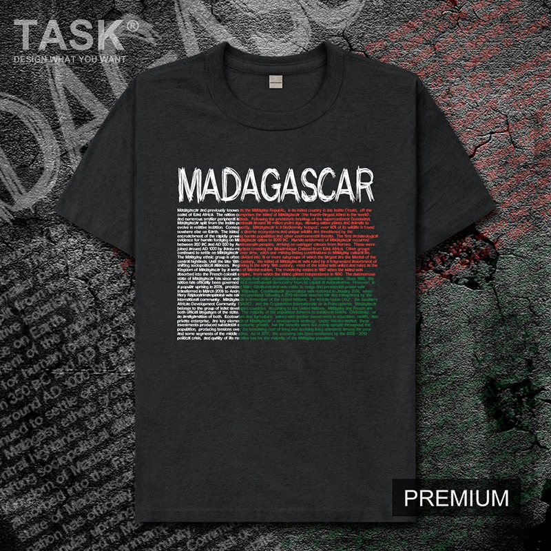 Madagasikara/мужская футболка с коротким рукавом хлопковая повседневная спортивная