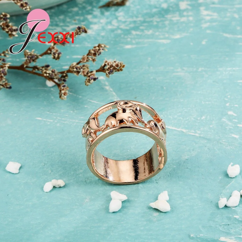 Отличное милое модное широкое кольцо на палец в виде слона ювелирные изделия