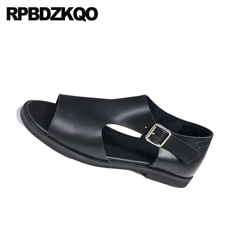 Сандалии мужские из натуральной кожи дизайнерская Уличная обувь дышащие