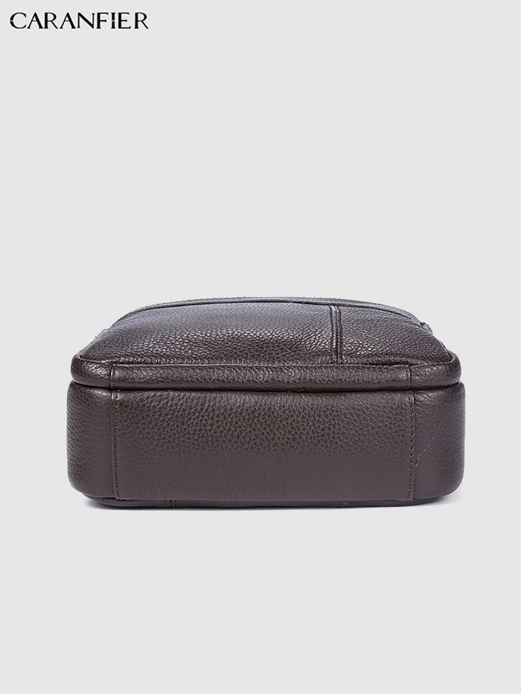 CARANFIER Mens Crossbody Bags Genuine Cowhide Leather High Quality Messenger Shoulder Male Business Briefcase Travel | Багаж и сумки