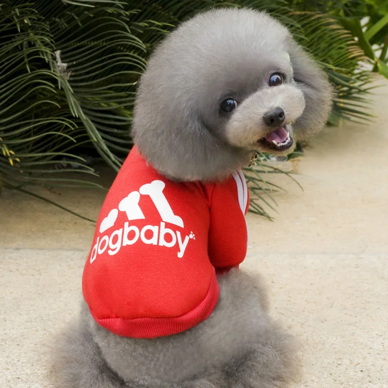 Зимнее пальто собаки для малых и средних собак модные спортивные толстовка