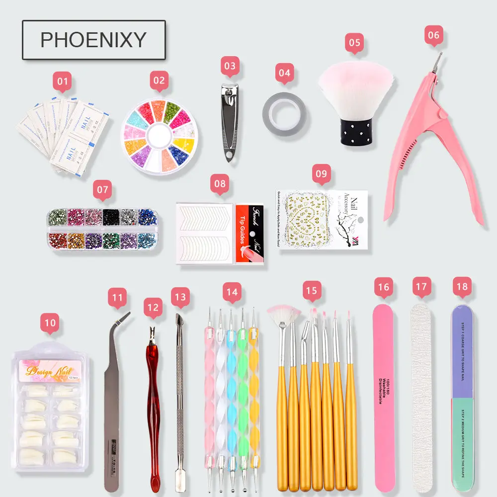 Маникюрный набор с УФ светодиодный лампой 48 Вт 20 цветов гель лаков для ногтей