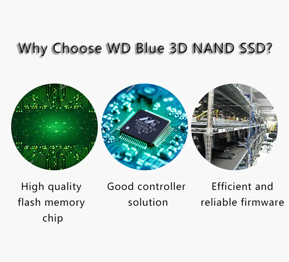 WD Blue 3D NAND SSD 250 ГБ 500 ГБ 1 ТБ SATA III Внутренние твердотельные накопители Western Digital 2,5 дюймов SSD жесткий диск