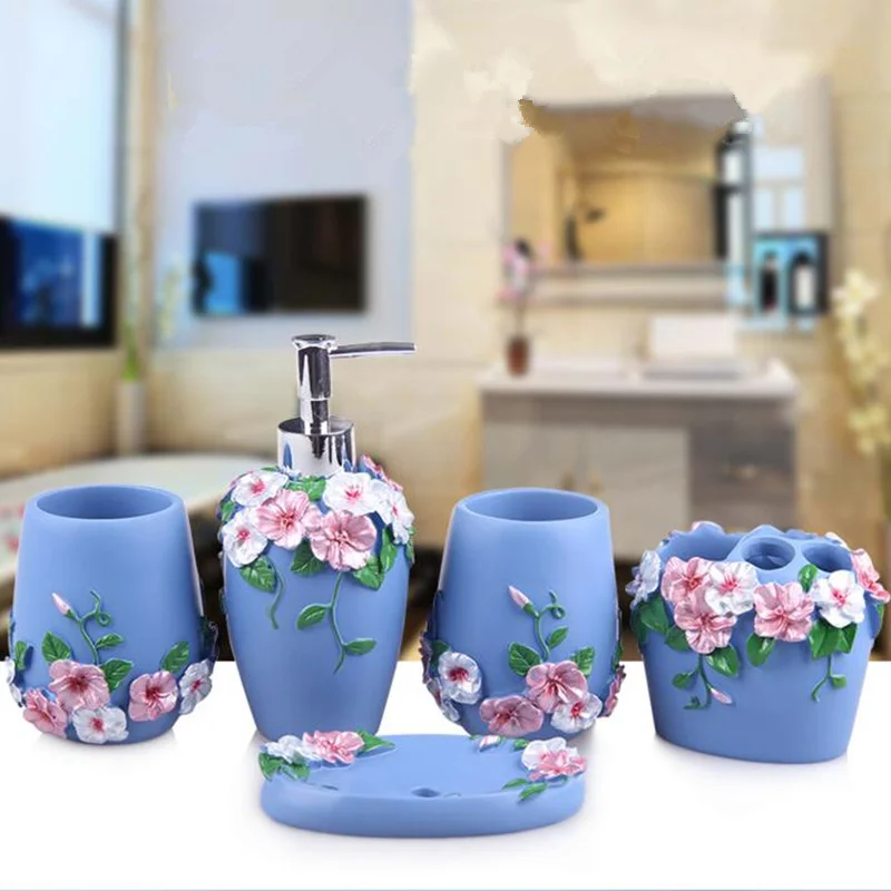 Аксессуары для ванной комнаты из натуральной смолы высокого качества бутылка