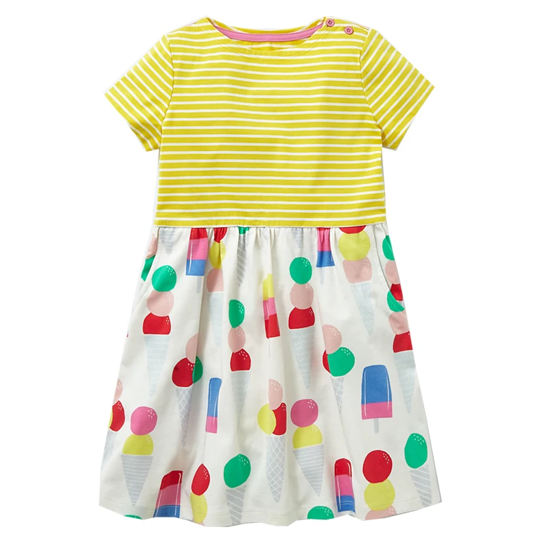 Jumping Meters Baby Girls Clothes Princess Dress 2018 Brand Summer Children Vestidos Tunic Animal Kids Party Dresses | Детская одежда и