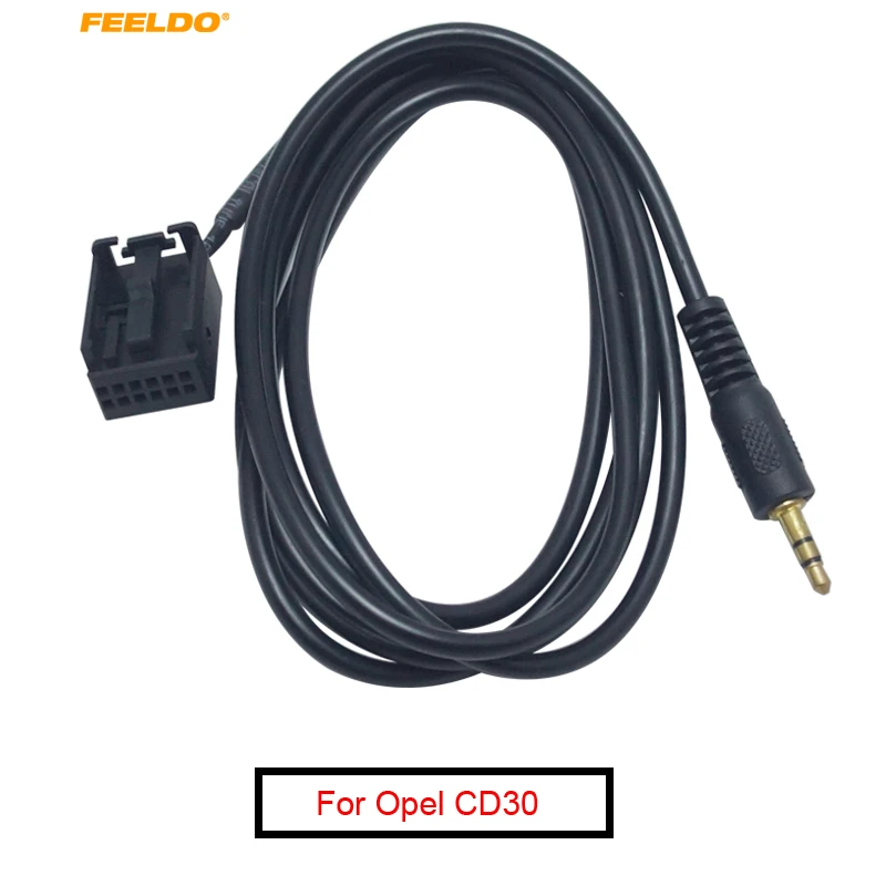 FEELDO 1 шт. автомобильный 12 контактный Audi радио 3 5 мм AUX-IN кабель адаптера для Opel CD30 MP3