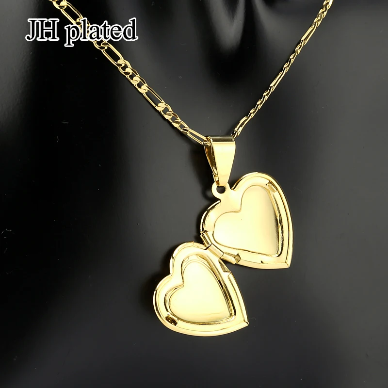 JHplated Fashion jewelry Pendant Necklace Golden Rose and gold silver heart-shaped Arabia for women/girls best gifts | Украшения и