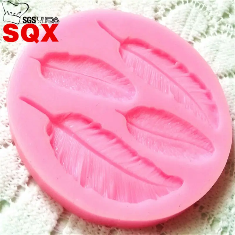 3D fall Feathers Fondant Cake Decorating Tools silicone soap mold Silicone Mold kitchen accessories SQ1437 | Дом и сад