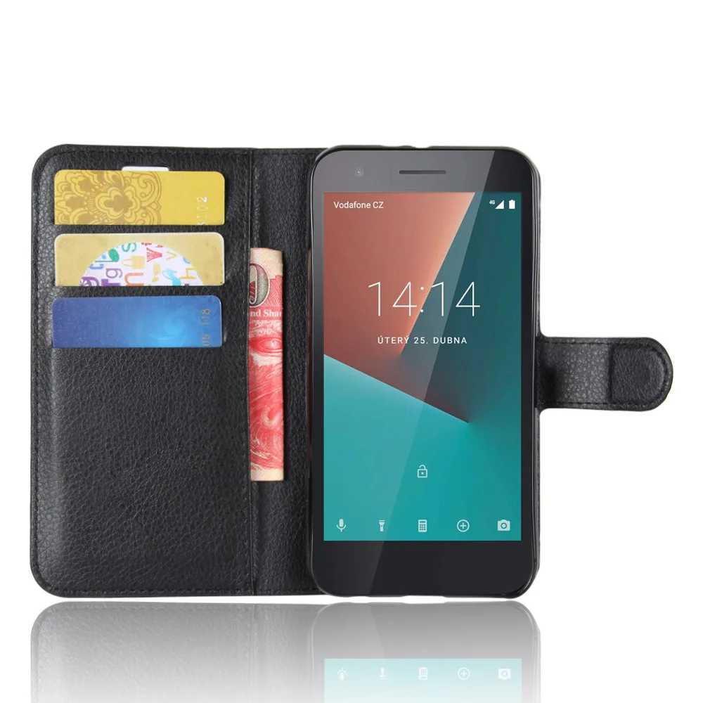 HUDOSSEN для Vodafone Smart E8 чехол роскошный Флип PU кожаный силиконовый телефона