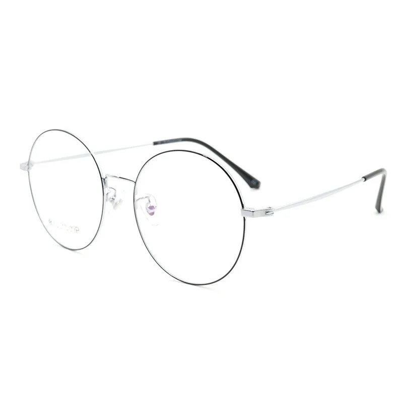 Очки из чистого титана для мужчин и женщин в стиле ретро большая круглая оправа