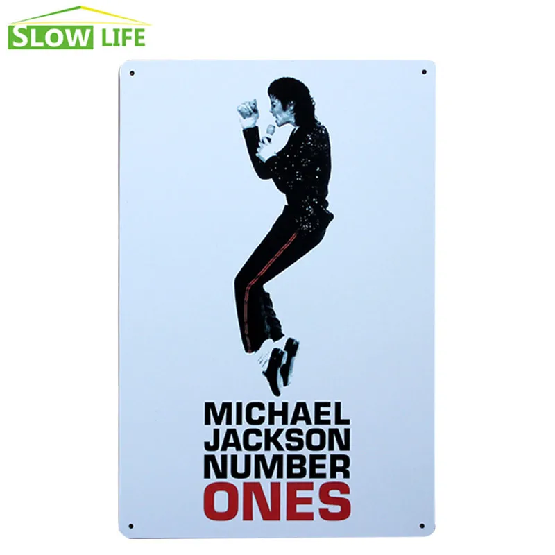Номер один Майкл Джексон металлическая жестяная вывеска Настенный декор